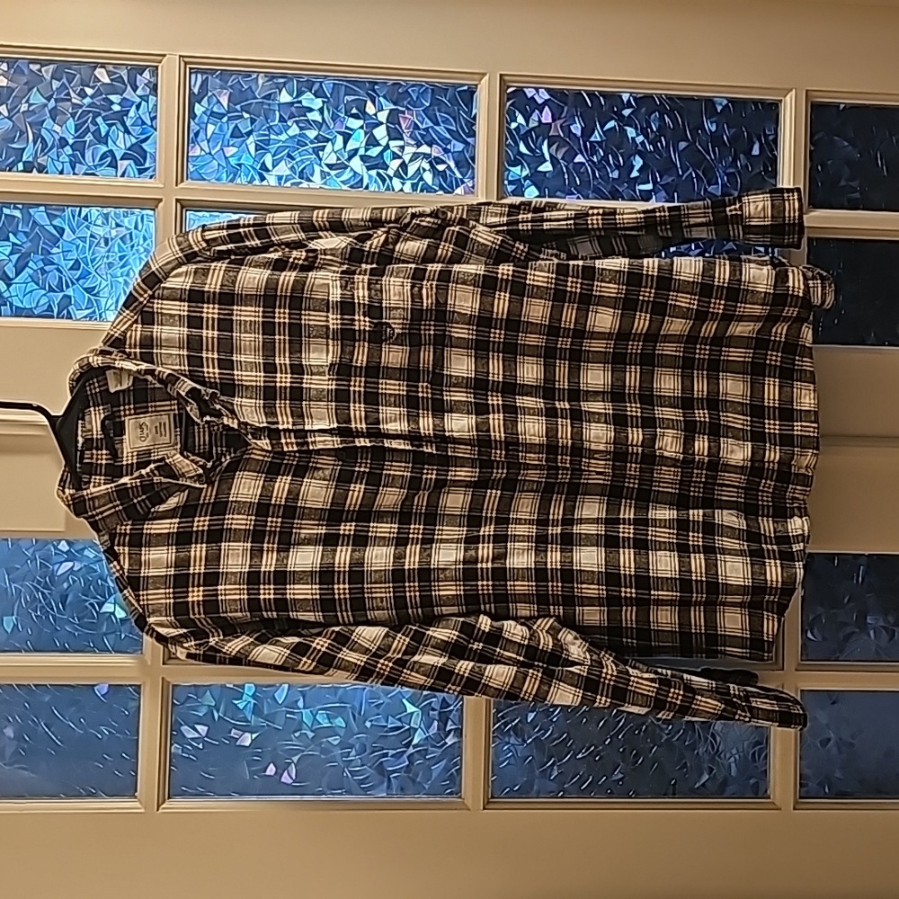 CHAPS 100% Cotton Flannel XL Brown/Black/White